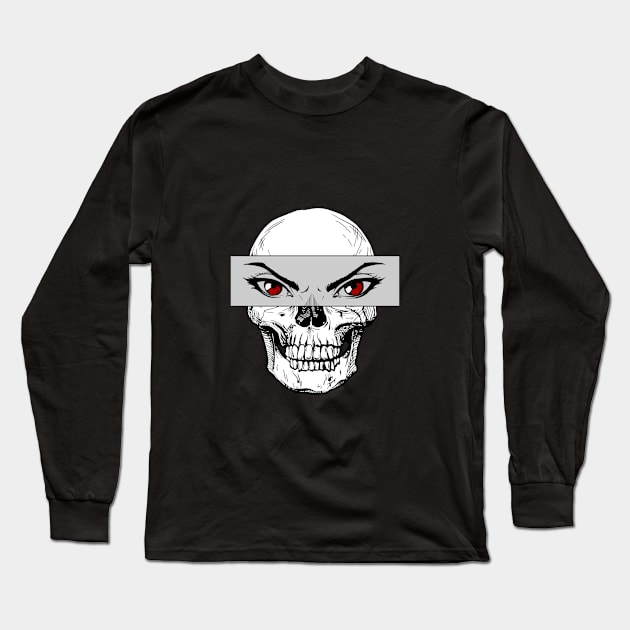 Death's Stare Long Sleeve T-Shirt by Lit_the_artist